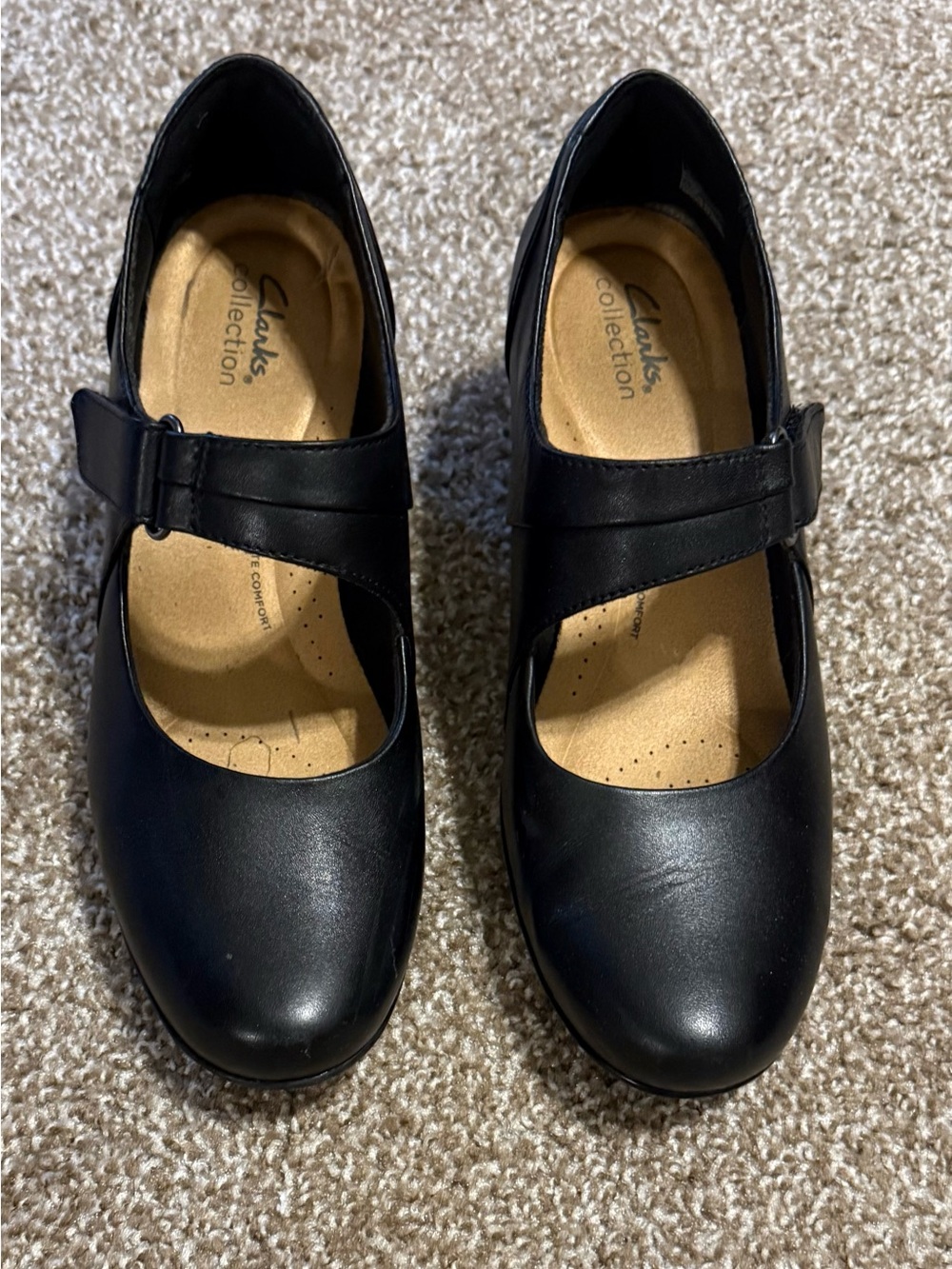 Clarks Black Mary Jane Comfortable Shoes